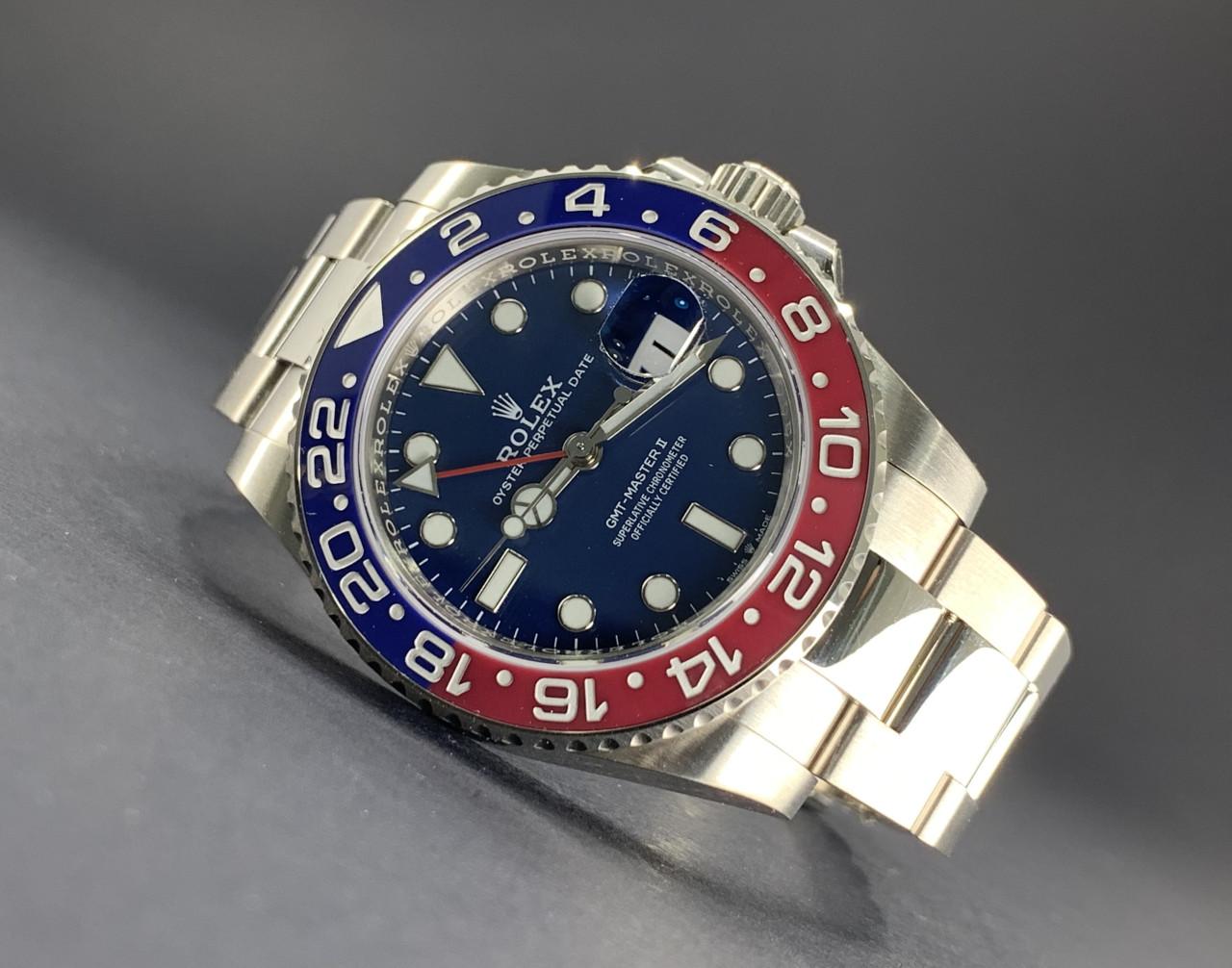 GMT-Master II Pepsi Oyster Perpetual White Gold Blue Dial - 126719BLRO