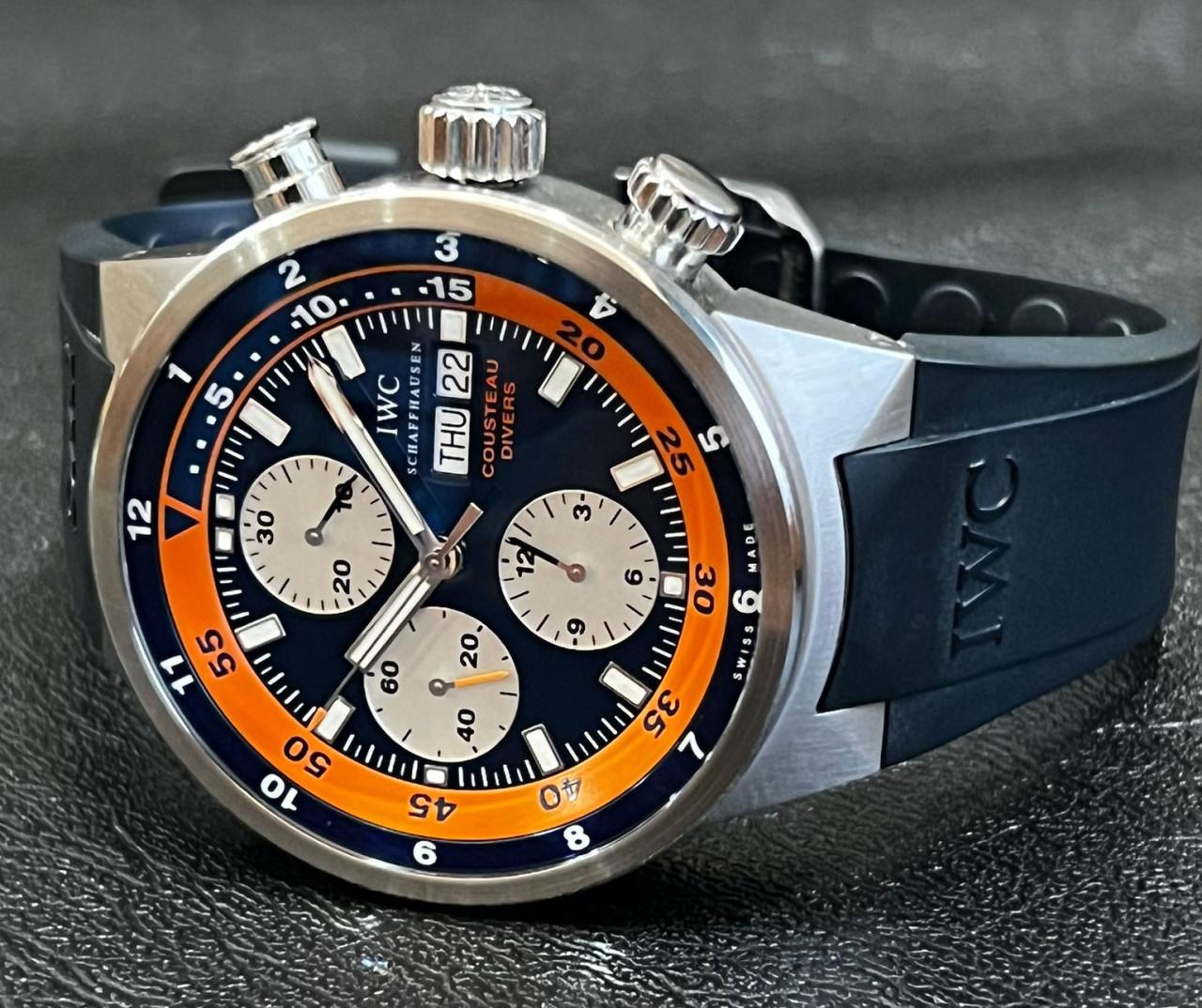 Cousteau Divers Aquatimer Chronograph Steel Blue Dial Limited 2500 Pcs. - IW3781-01