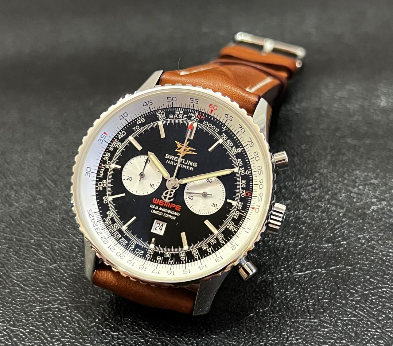 Navitimer Wempe Stainless Steel Black Dial Limited 125 Pcs. - A41340
