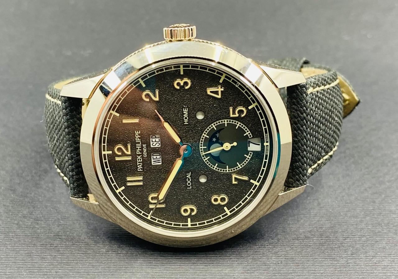 Calatrava Annual Calendar Travel Time White Gold Charcoal Gray Dial - 5326G-001   