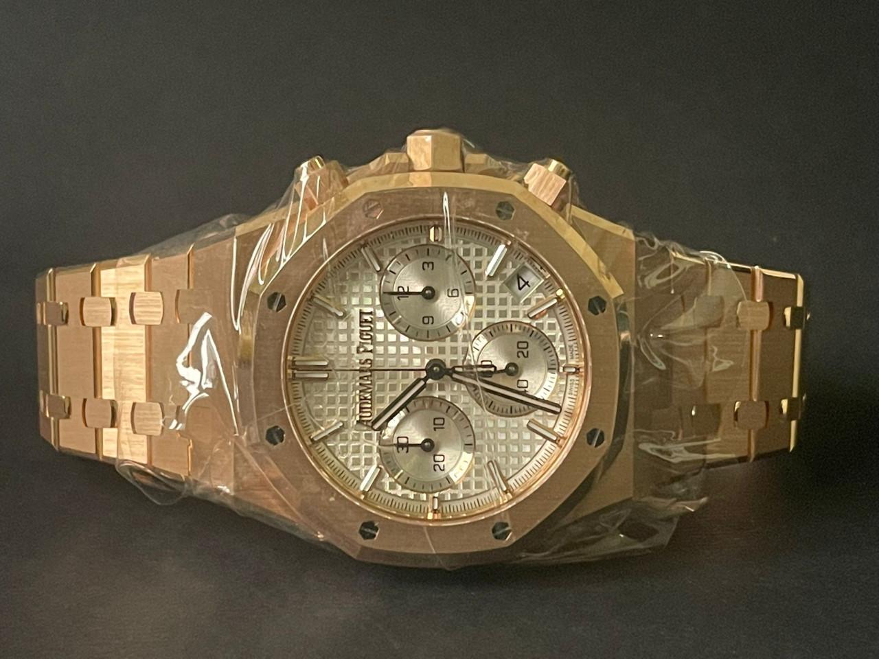 Royal Oak Chronograph "50th Anniversary" Silver-Toned Dial Rose Gold - 26240OR.OO.1320OR.03