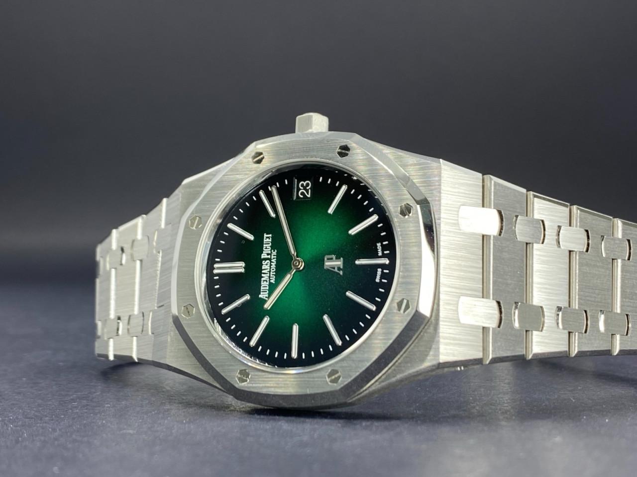Royal Oak Jumbo Extra Thin Platinum Green 50th Anniversary - 16202PT.OO.1240PT.01