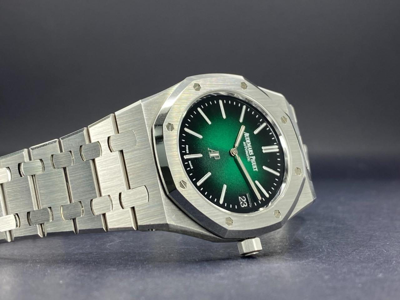 Royal Oak Jumbo Extra Thin Platinum Green 50th Anniversary - 16202PT.OO.1240PT.01