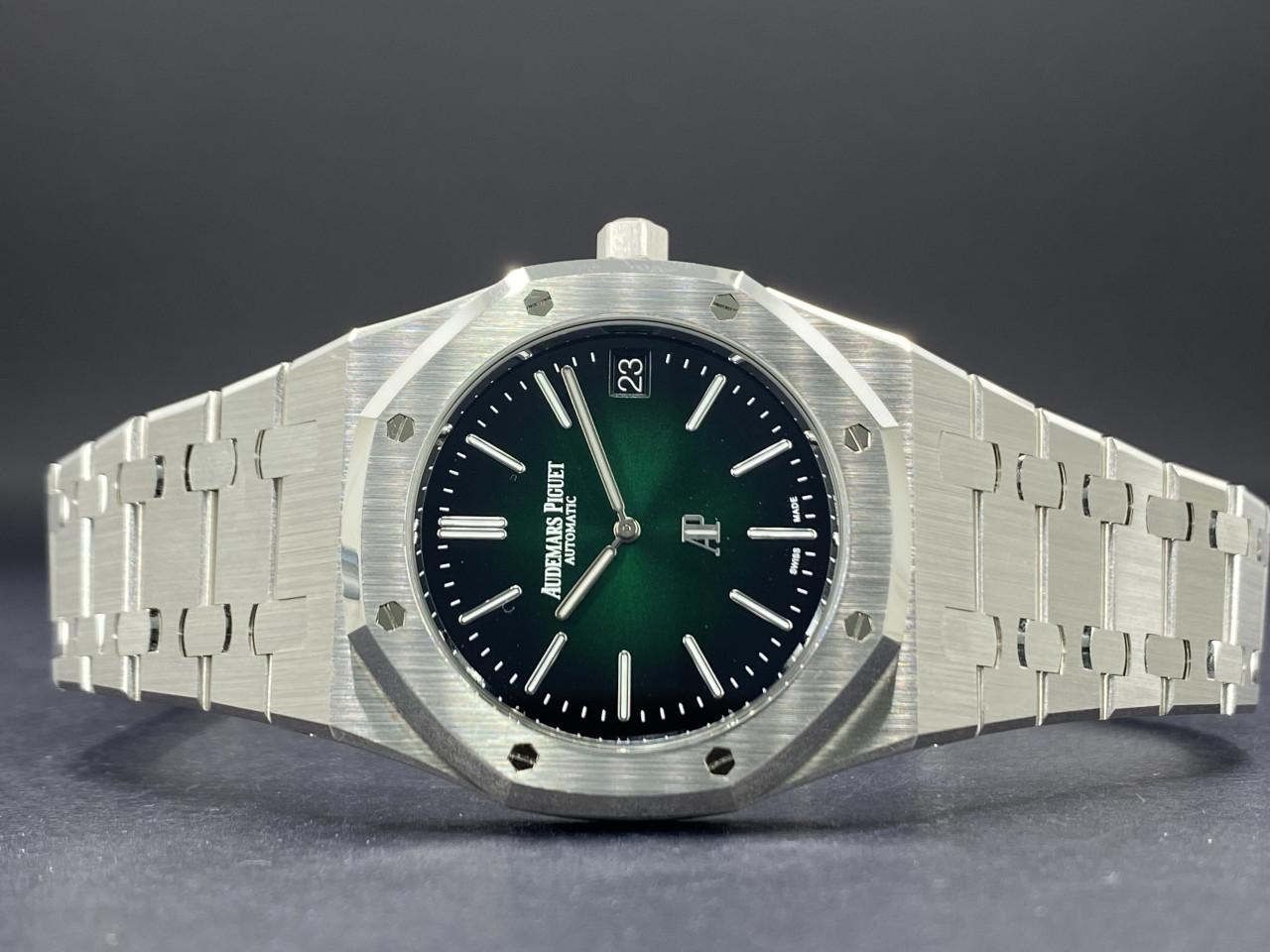 Royal Oak Jumbo Extra Thin Platinum Green 50th Anniversary - 16202PT.OO.1240PT.01