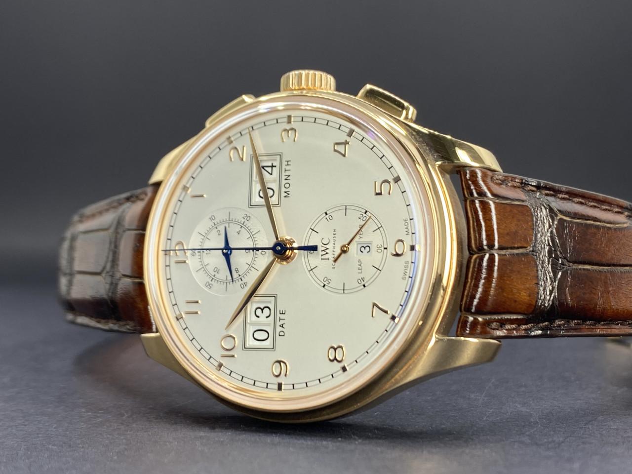 Portugieser Perpetual Calendar Digital Date-Month Edition "75th Anniversary" Rose Gold Silver Dial - IW397203 
