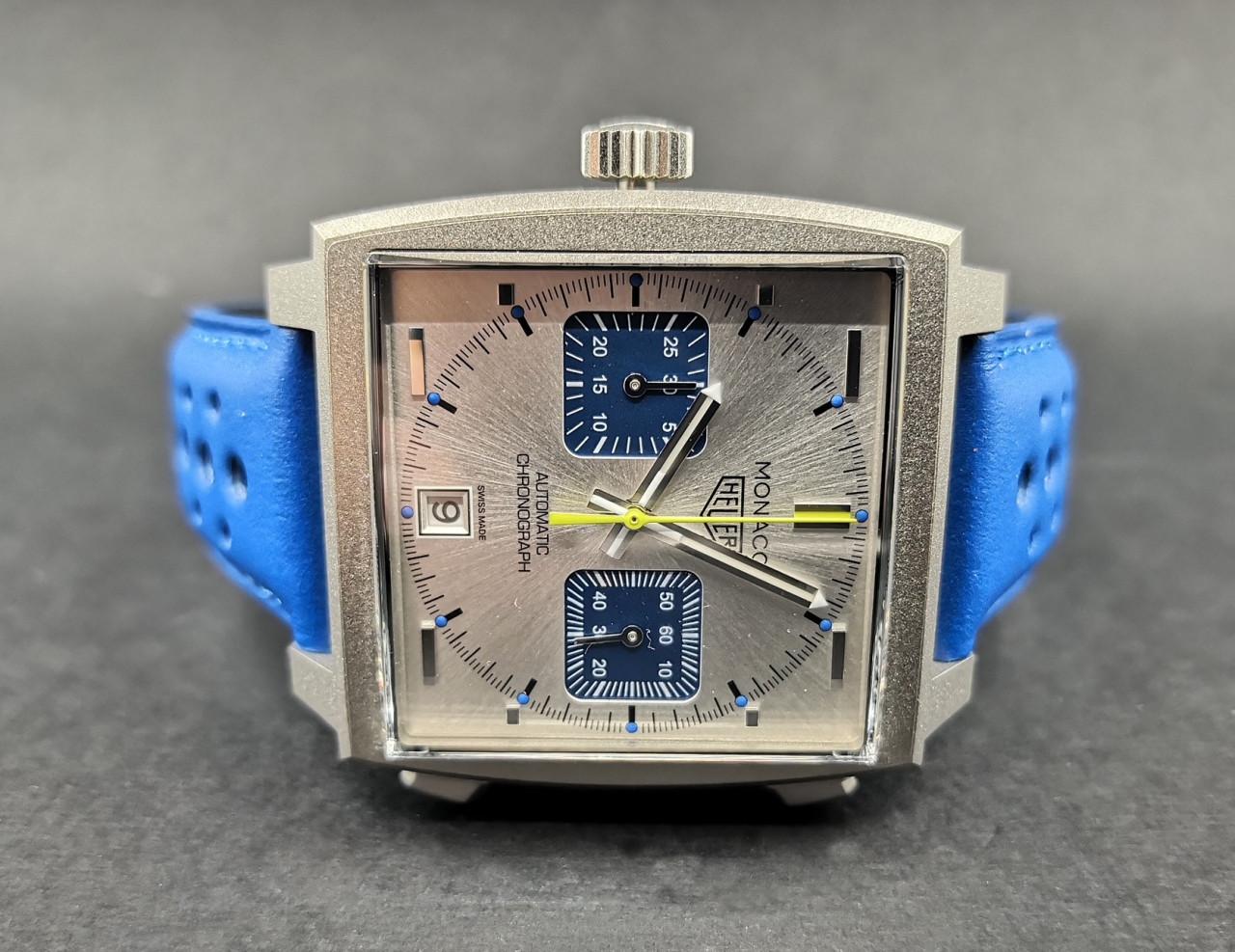 Monaco Chronograph Racing Blue Titanium Limited Edition 1,000 Pcs. - CAW218C.FC6548