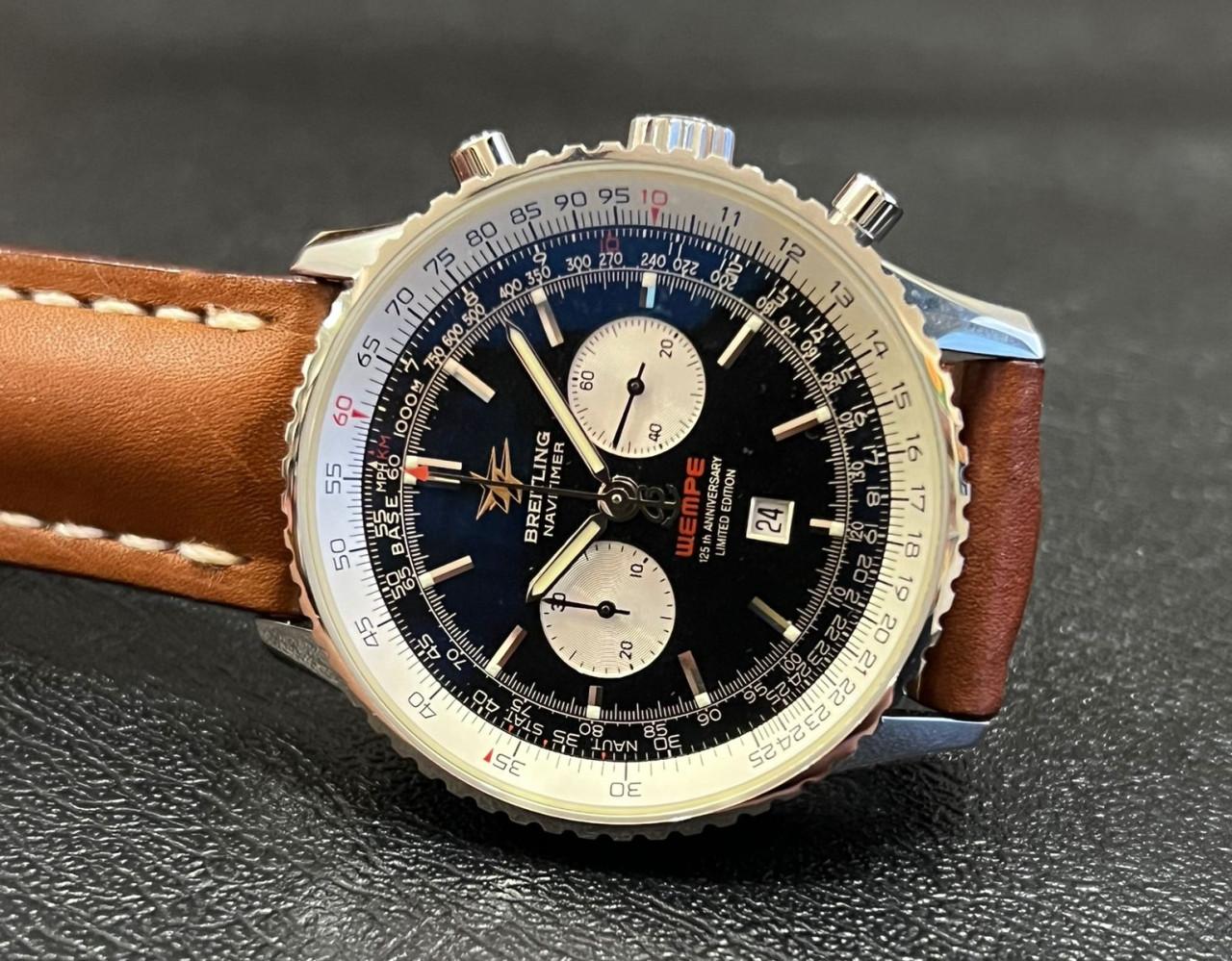 Navitimer Wempe Stainless Steel Black Dial Limited 125 Pcs. - A41340