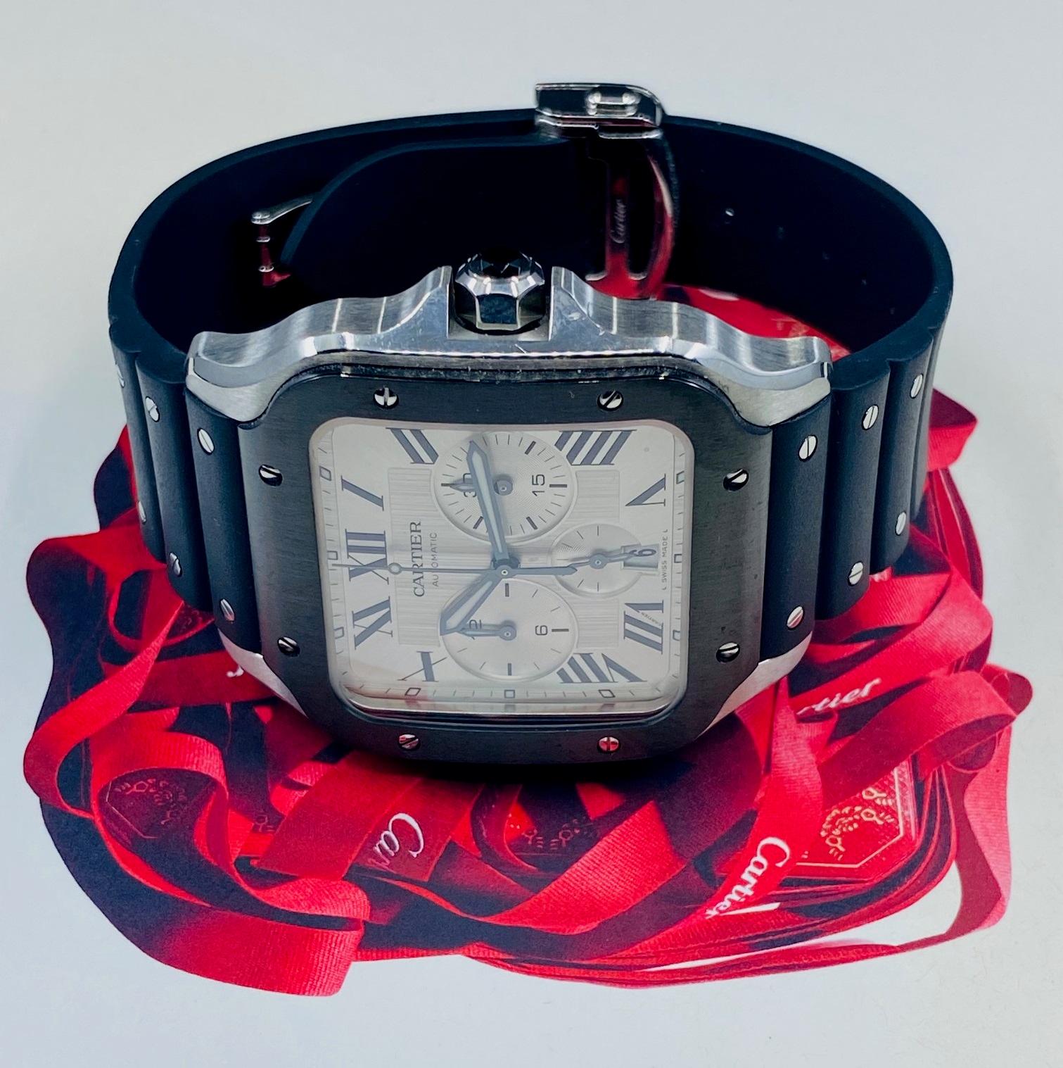 Santos De Cartier Chronograph Steel - WSSA0017