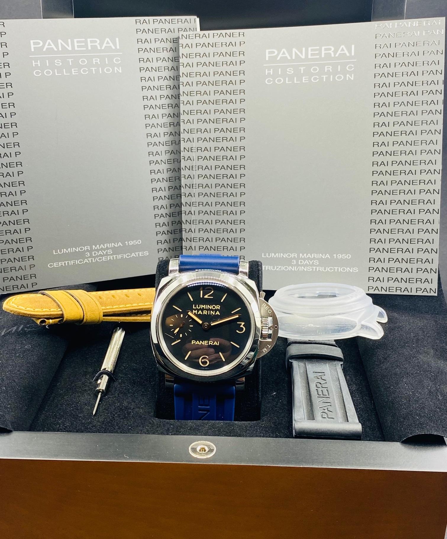 Luminor 1950 Marina 47 3 Days Stainless Steel Black Dial - PAM00422