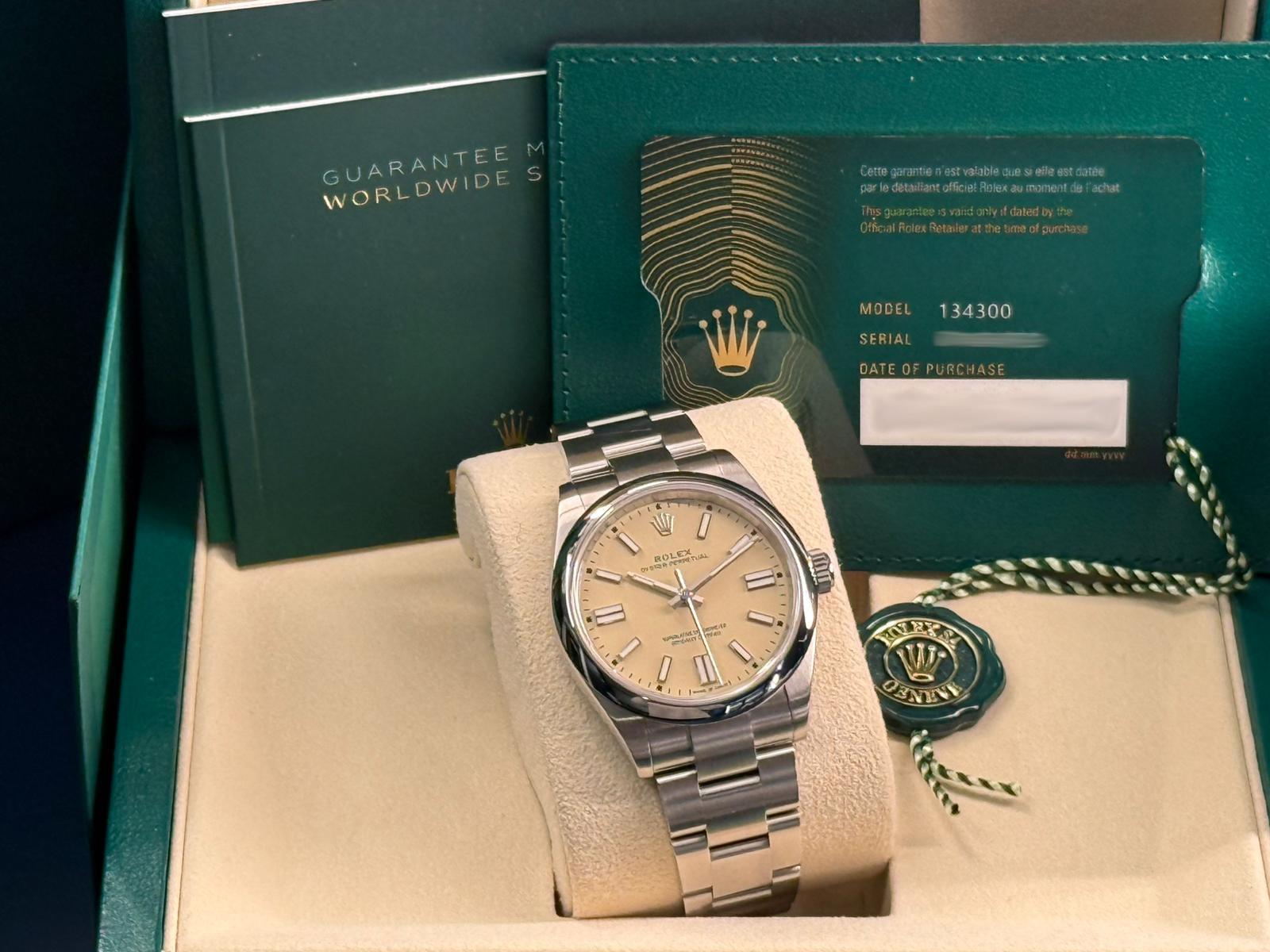 Oyster Perpetual Stainless Steel Beige Dial - 134300