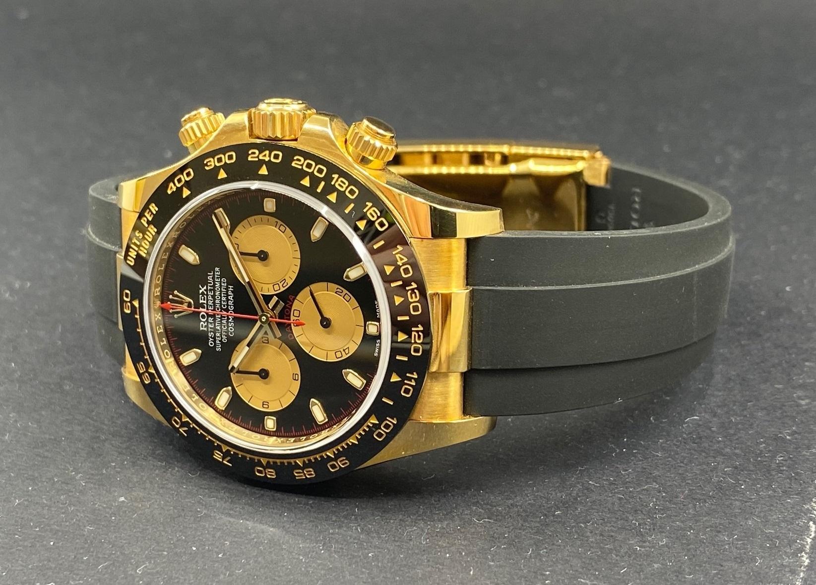 Oysterflex Cosmograph Daytona Yellow Gold Black Dial - 116518LN