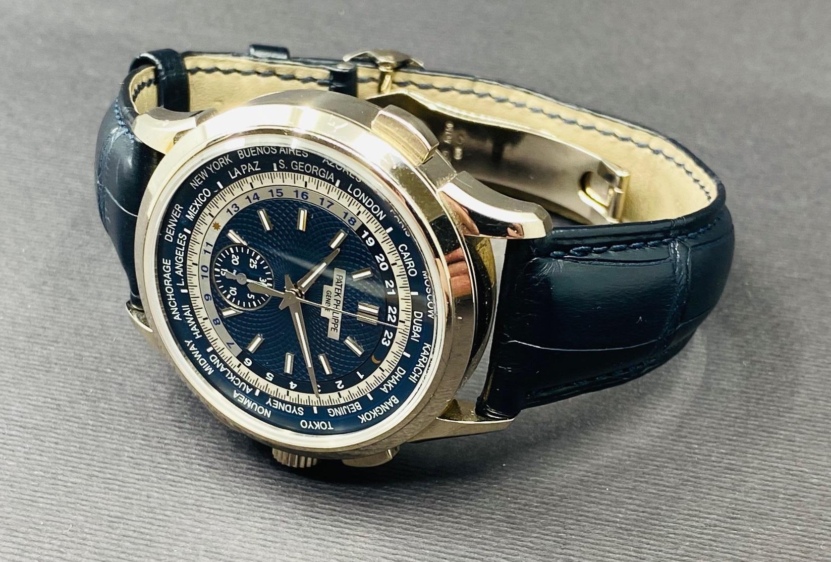 World Time Chronograph White Gold Blue Dial "Beijing" - 5930G-010