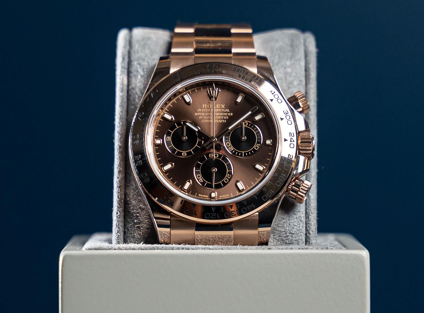 Oyster Perpetual Cosmograph Daytona Rose Gold Chocolate Brown Dial - 116505