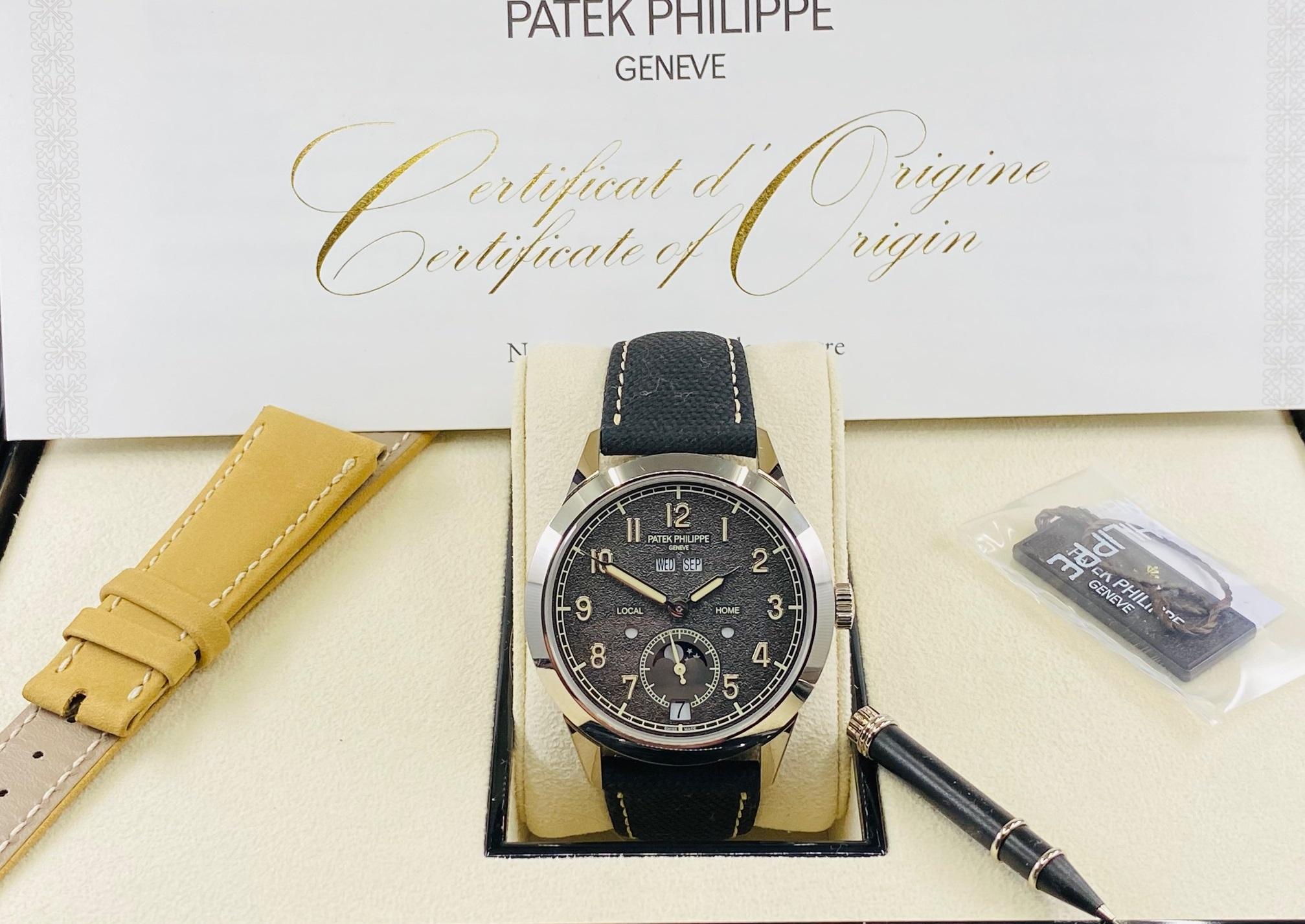 Calatrava Annual Calendar Travel Time White Gold Charcoal Gray Dial - 5326G-001