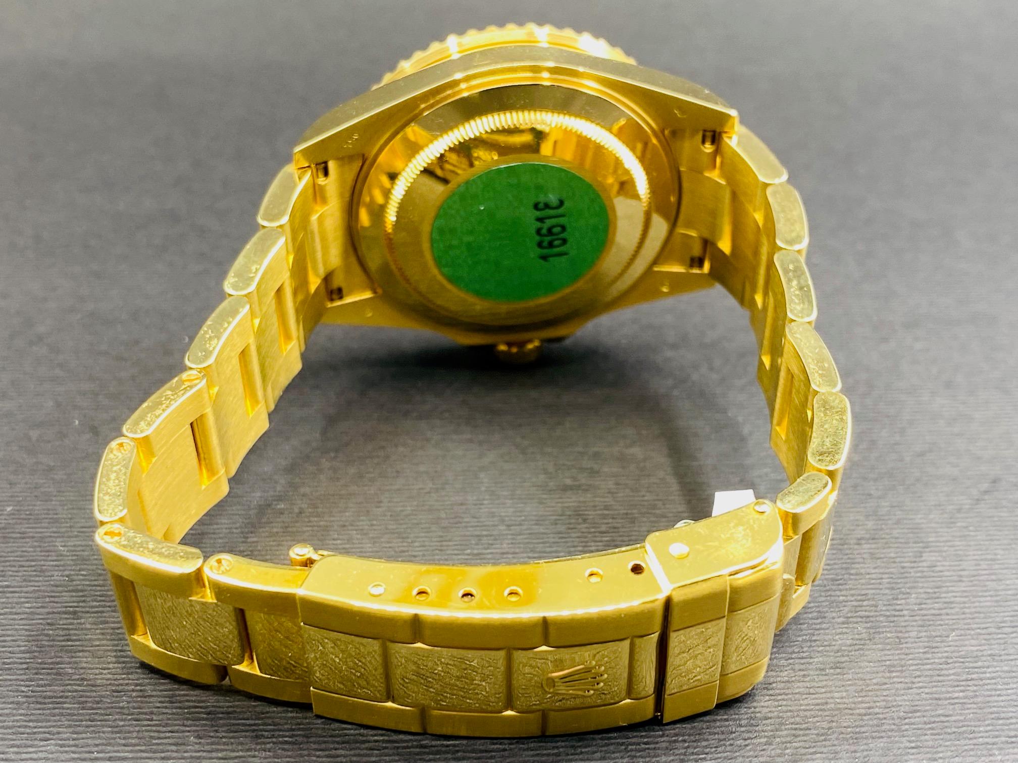 Oyster Perpetual Submariner Date Yellow Gold Blue Dial - 16618