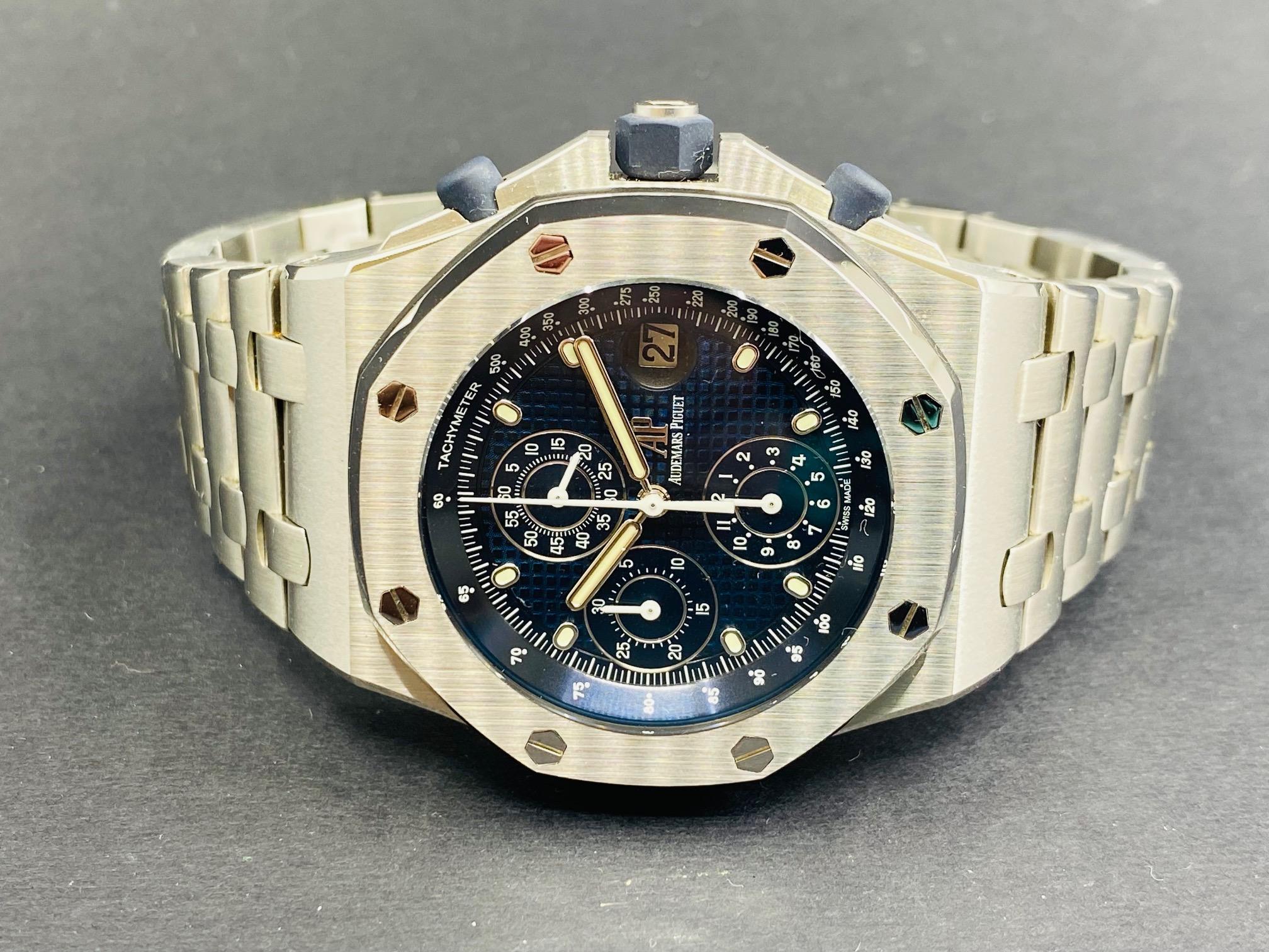 Royal Oak Offshore Chronograph Steel Blue Dial 25th Anniversary - 26237ST.OO.1000ST.01