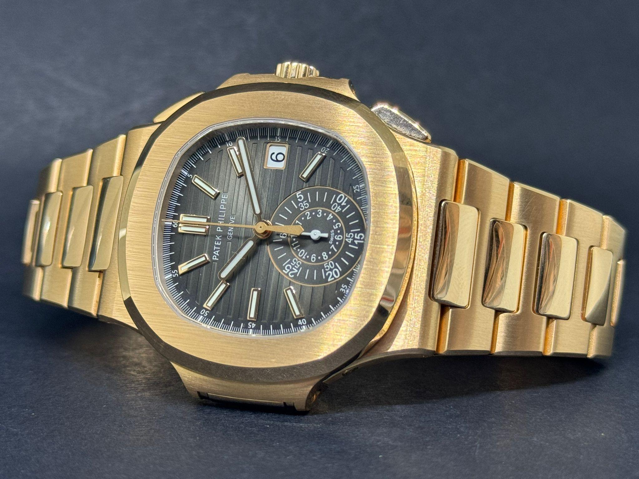 Nautilus Rose Gold Chronograph Black Dial - 5980/1R-001