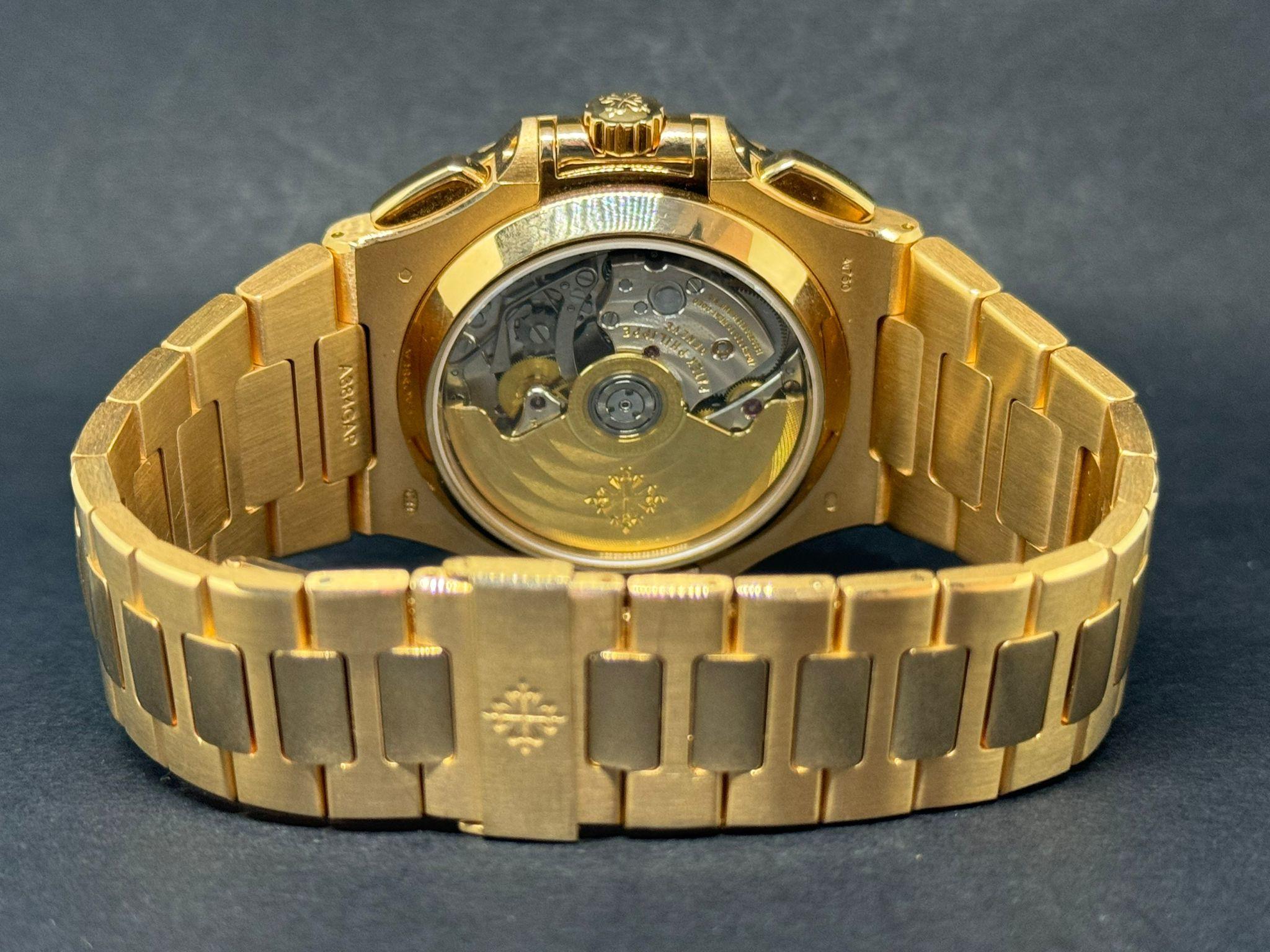 Nautilus Rose Gold Chronograph Black Dial - 5980/1R-001