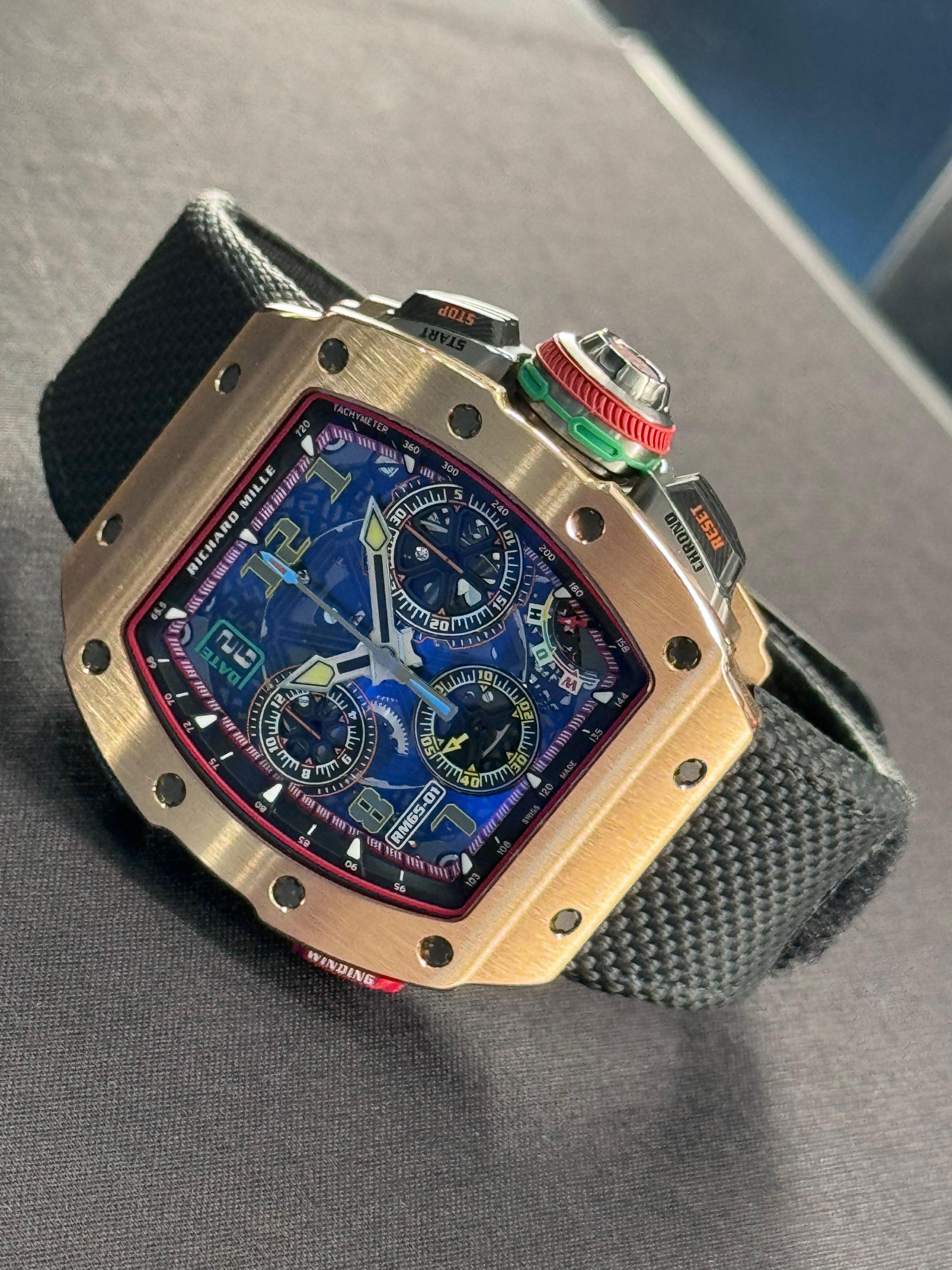 Chronograph Rose Gold Carbon TPT Automatic - RM65-01