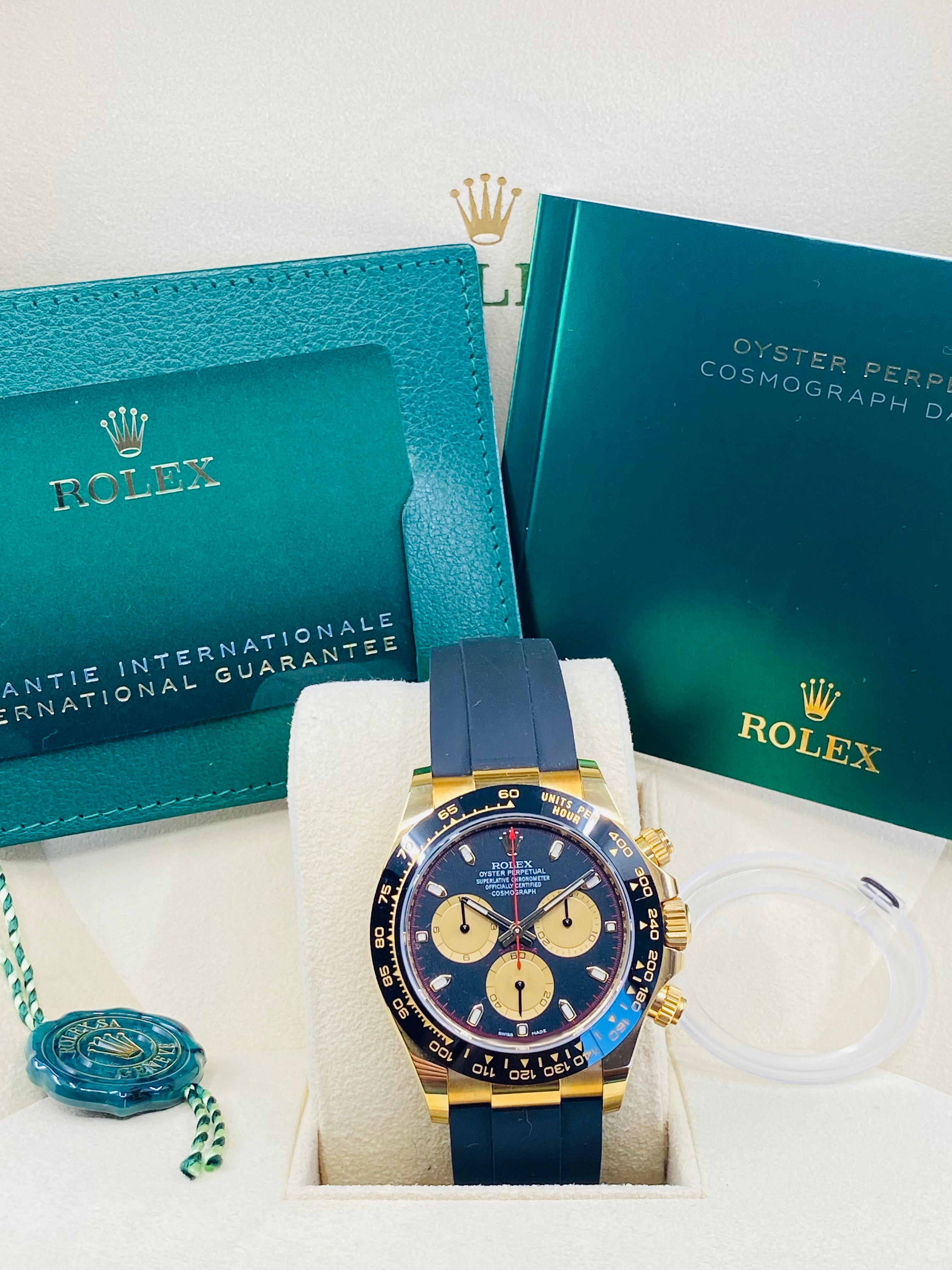 Oysterflex Cosmograph Daytona Yellow Gold Black Dial - 116518LN