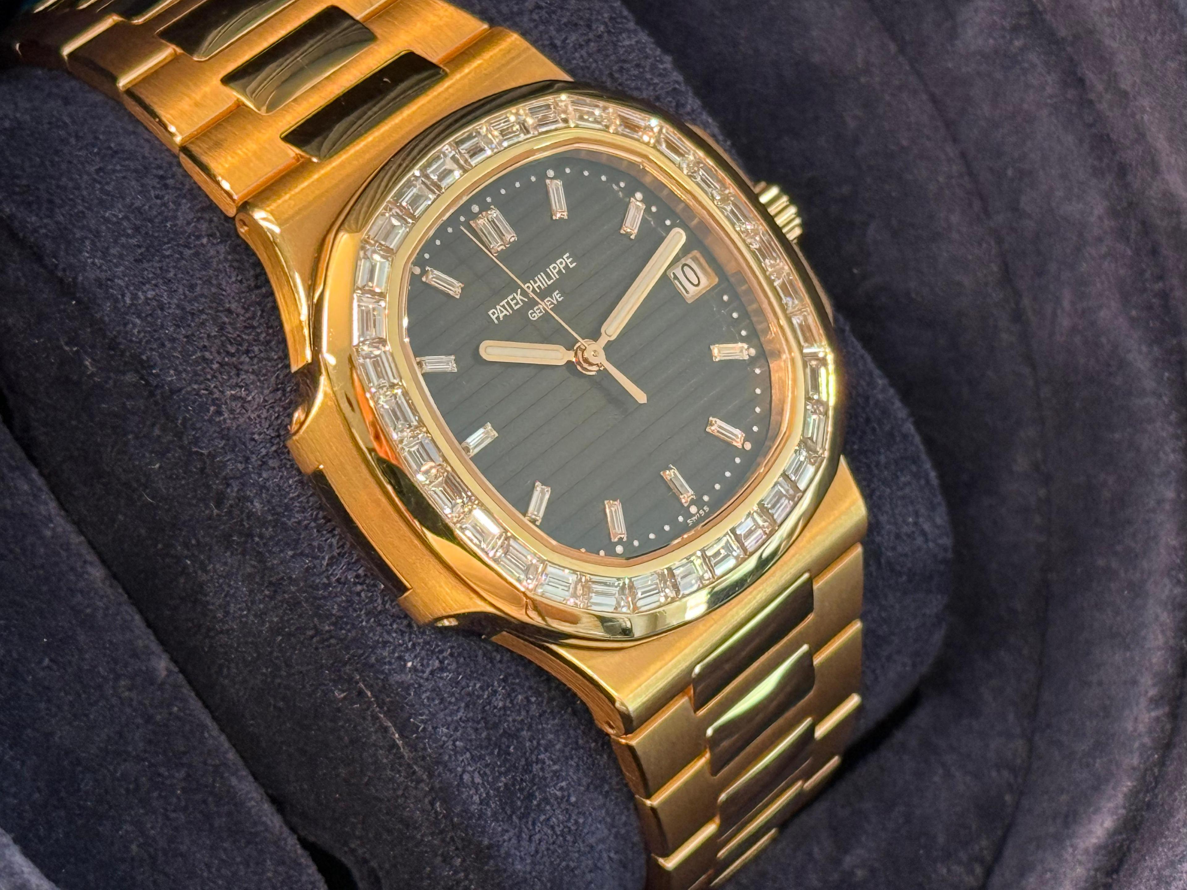 Nautilus Rose Gold Baguette Diamonds - 5723/1R-010