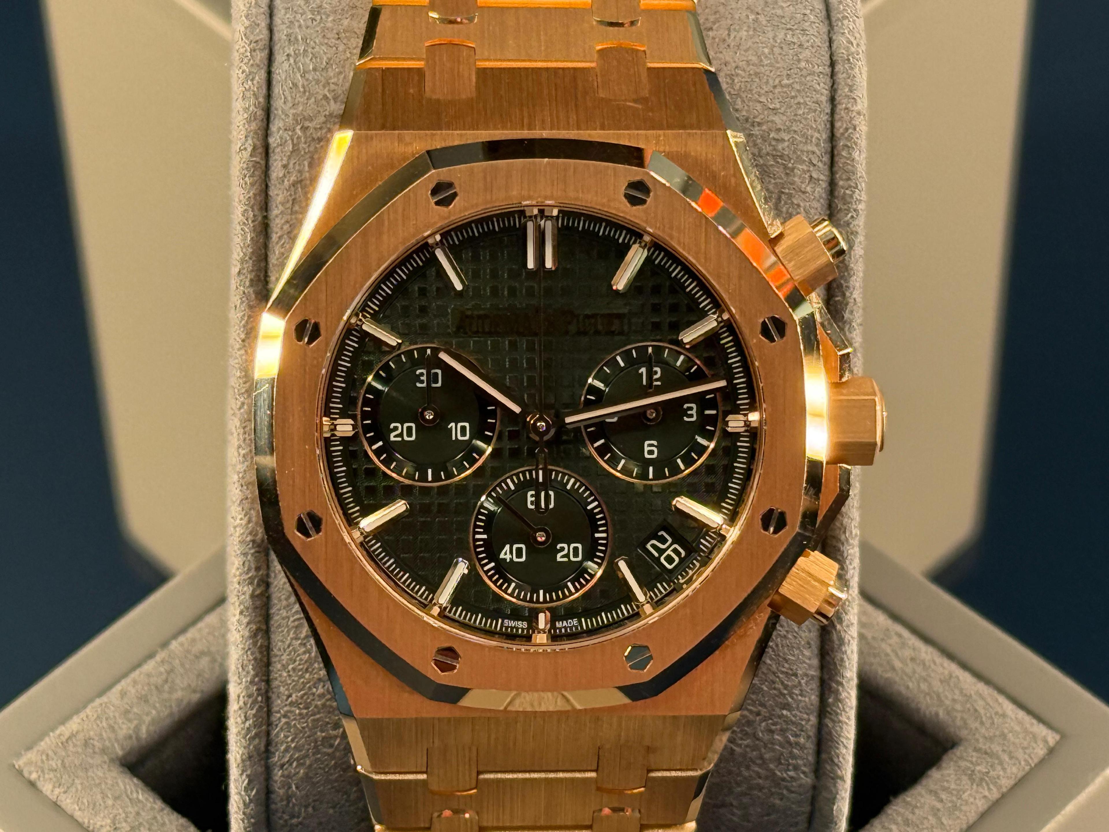 Royal Oak Chronograph Rose Gold Green Dial - 26240OR.OO.1320OR.08