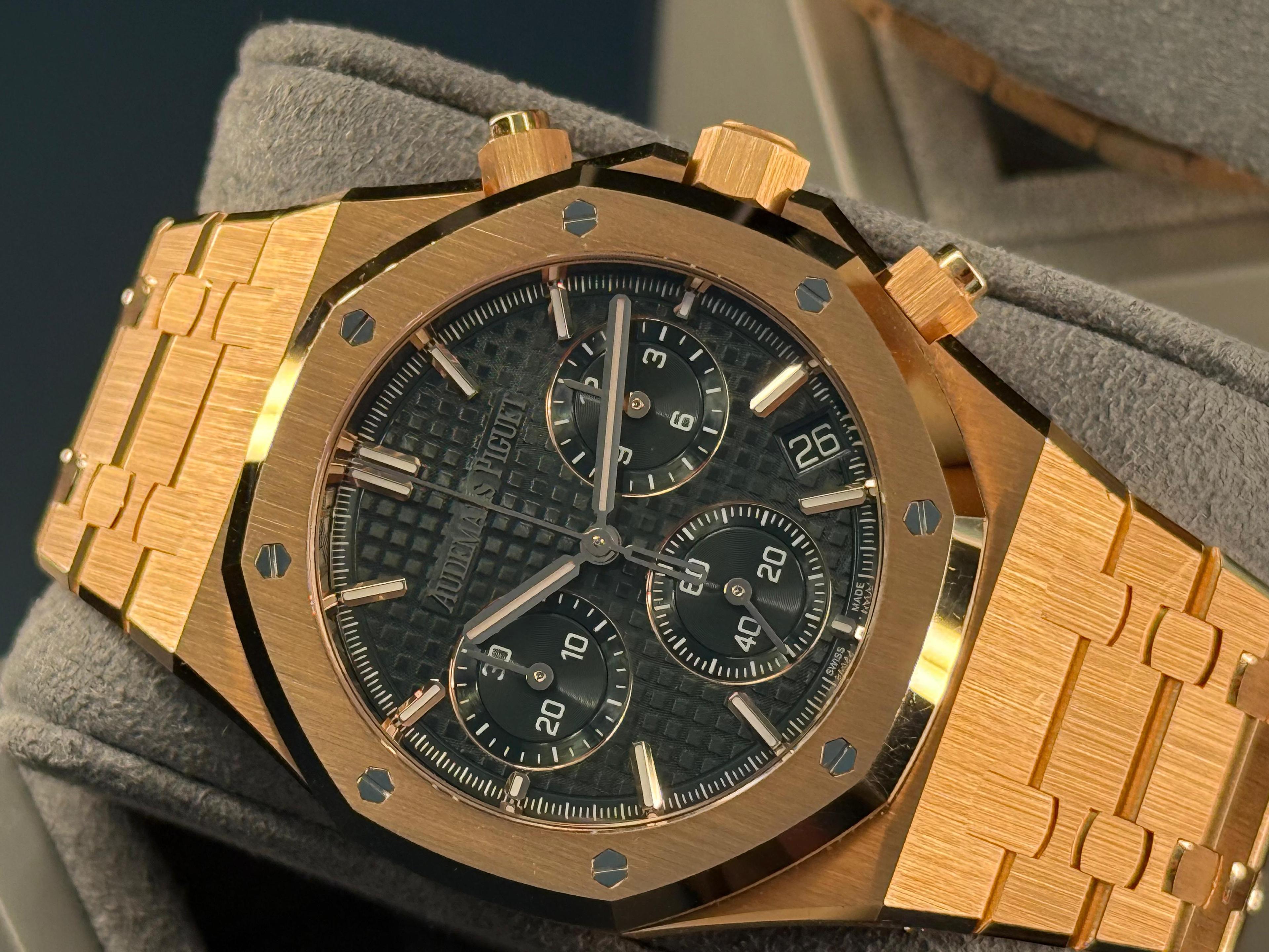 Royal Oak Chronograph Rose Gold Green Dial - 26240OR.OO.1320OR.08