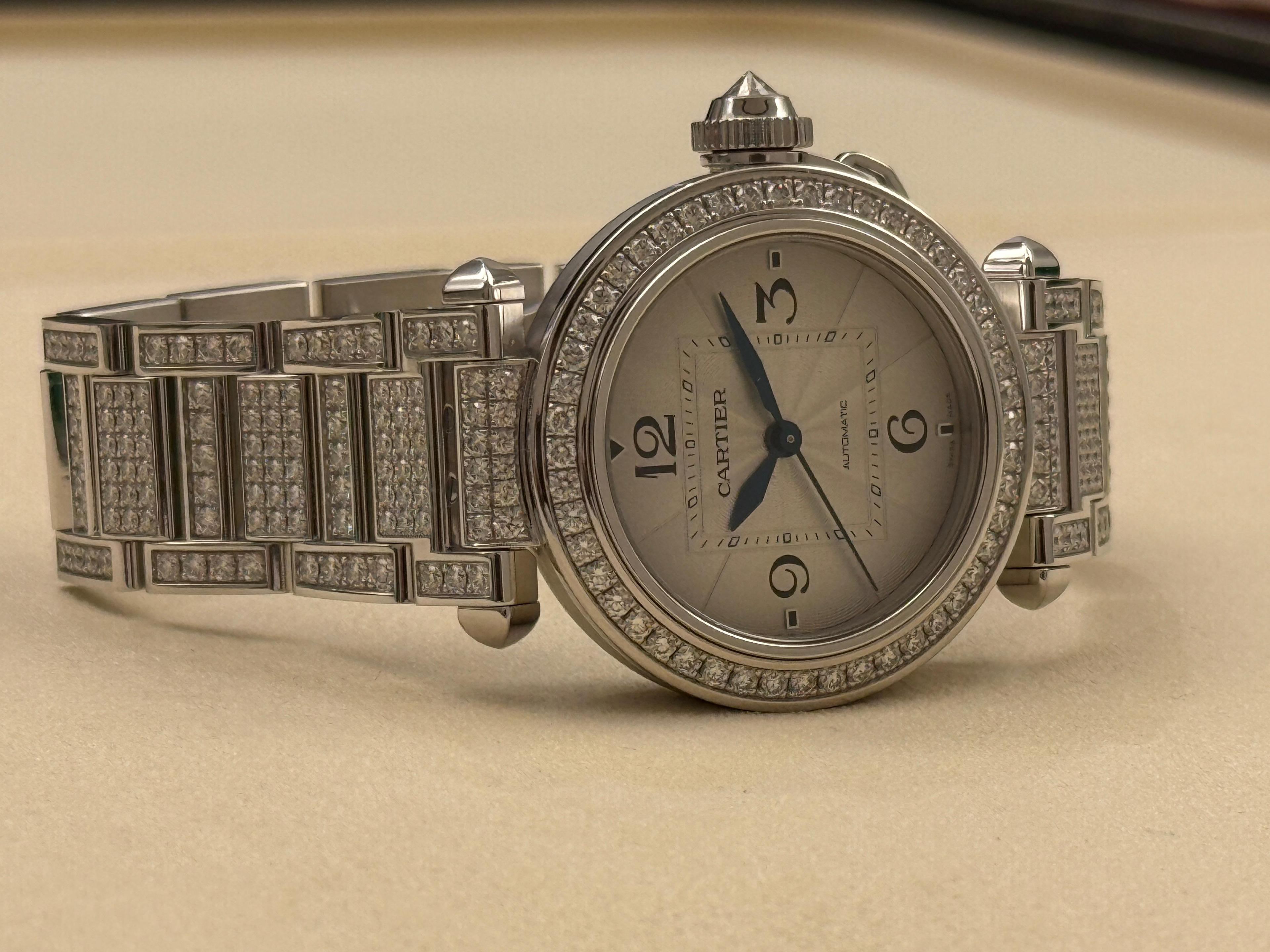 Pasha de Cartier White Gold Silver Dial - WJPA0014