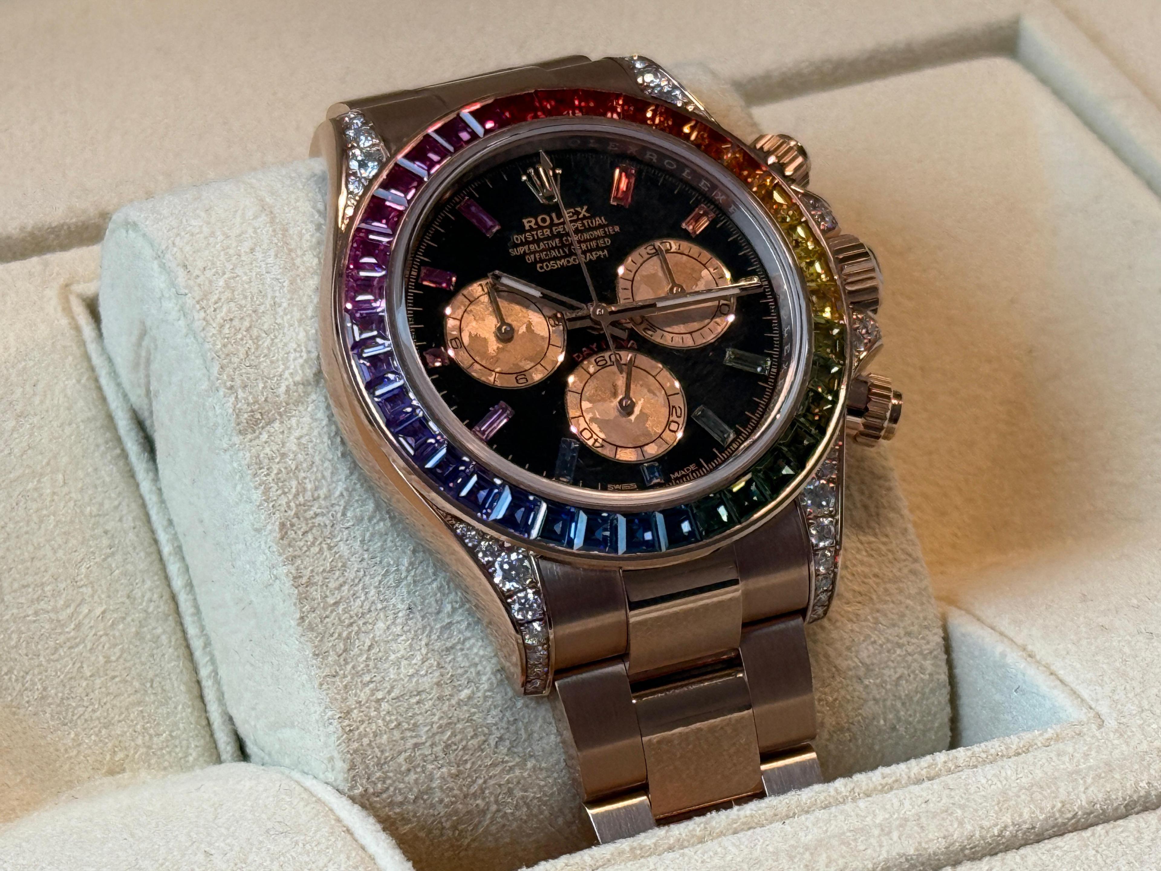 Cosmograph Daytona Everose Black Dial - 116595RBOW