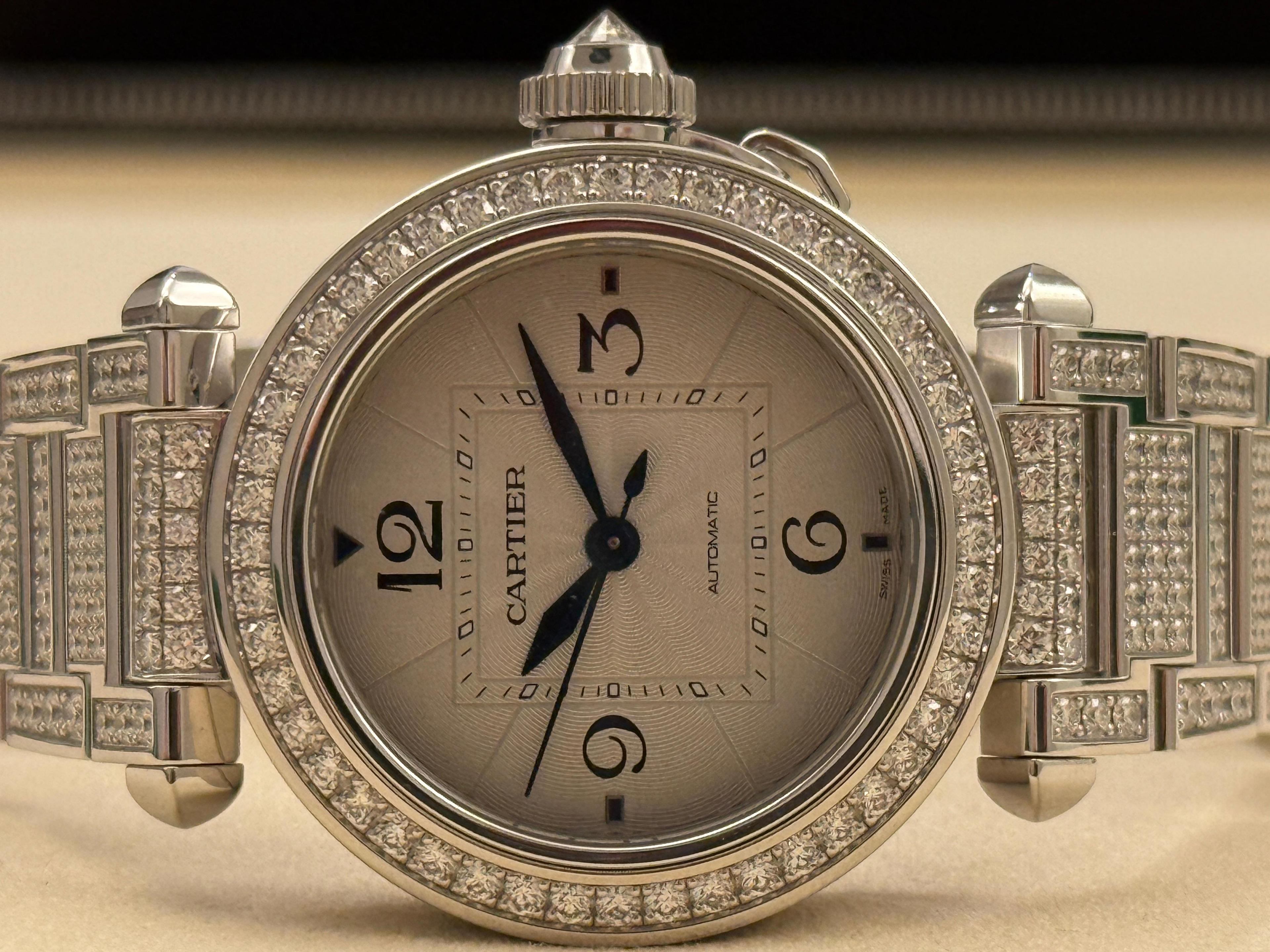 Pasha de Cartier White Gold Silver Dial - WJPA0014