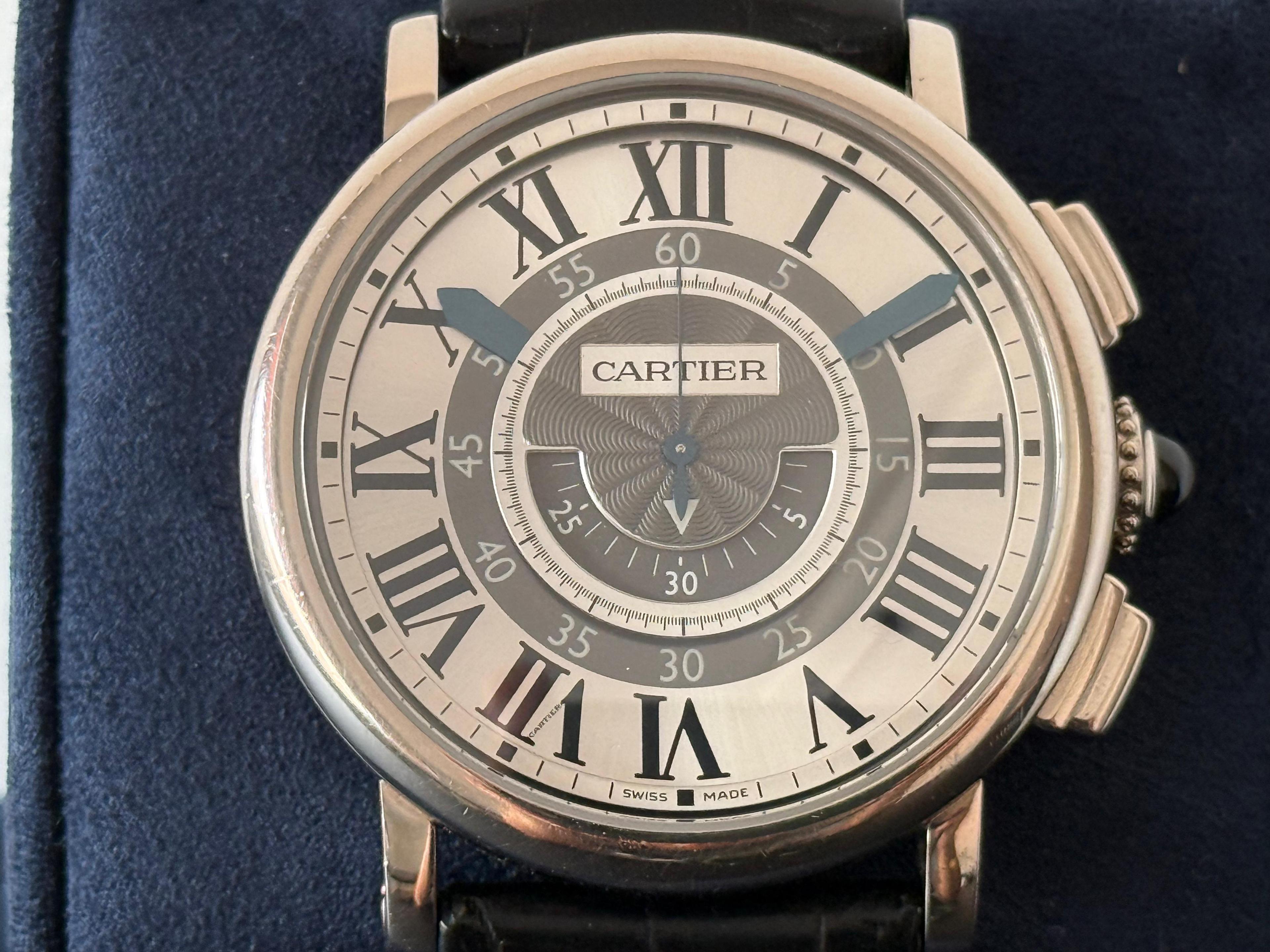 Rotonde de Cartier Central Chronograph White Gold - W1556051
