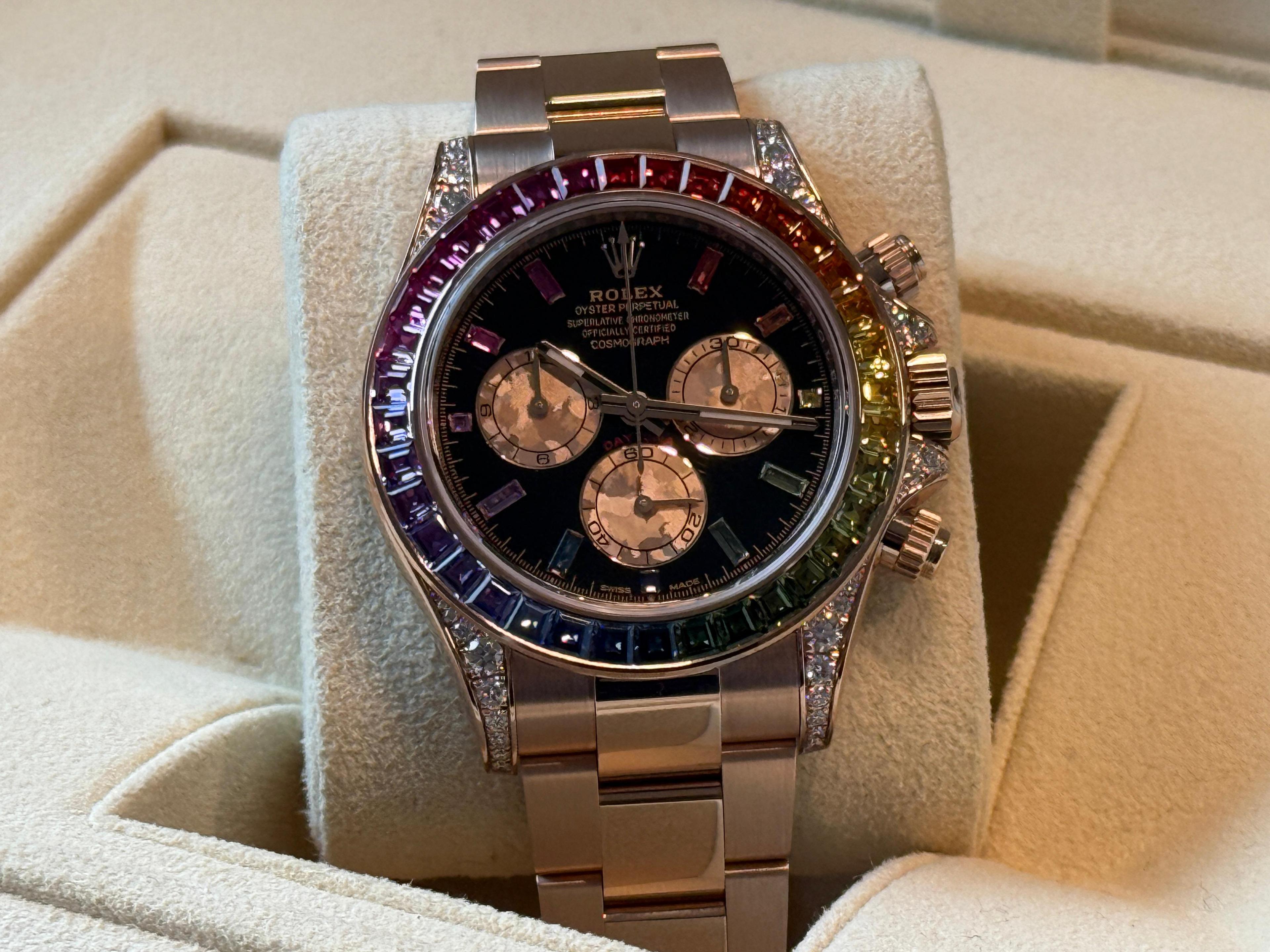 Cosmograph Daytona Everose Black Dial - 116595RBOW