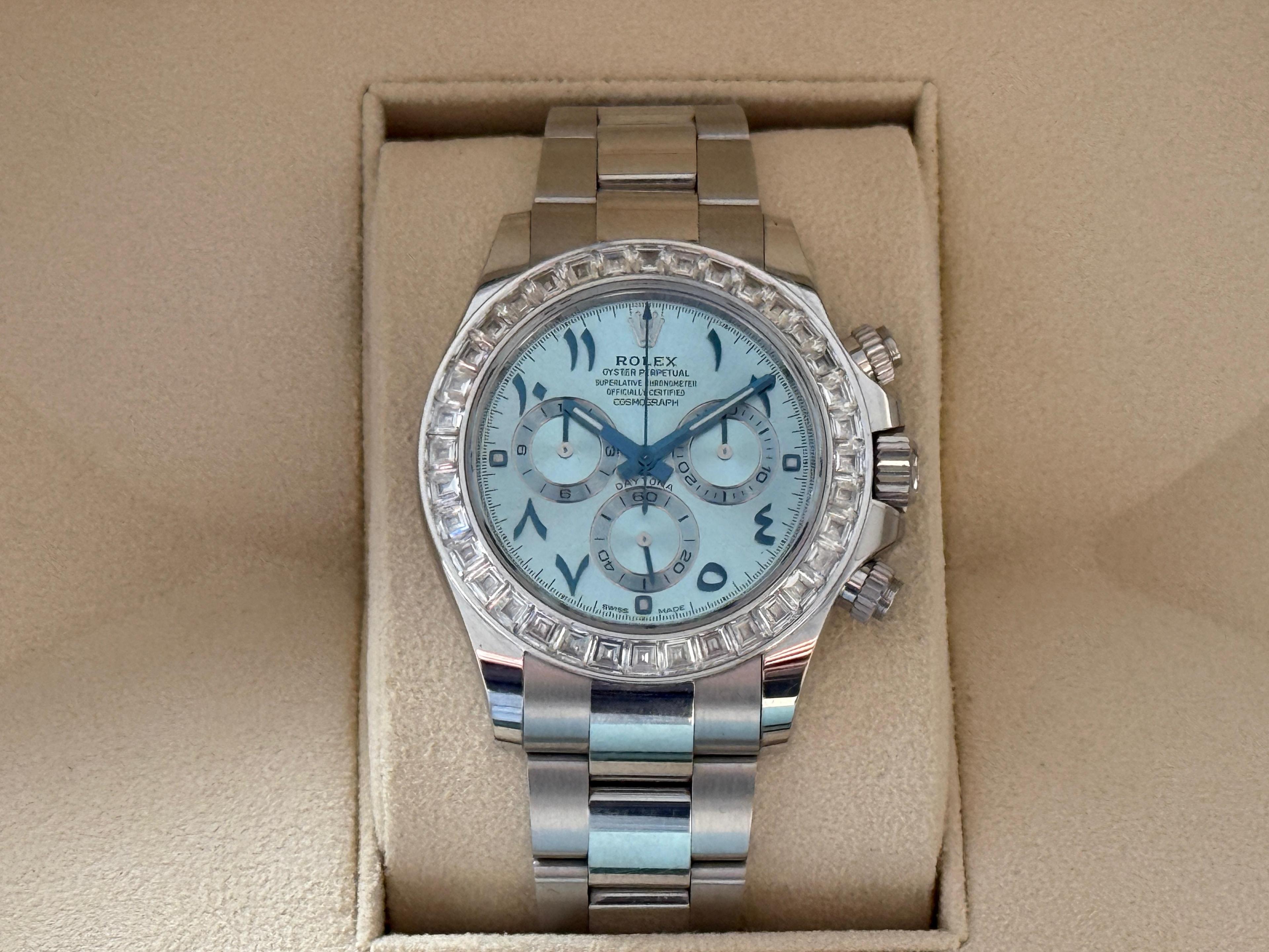 Daytona Platinum Baguette Bezel Limited Arabic Edition - 116576TBR