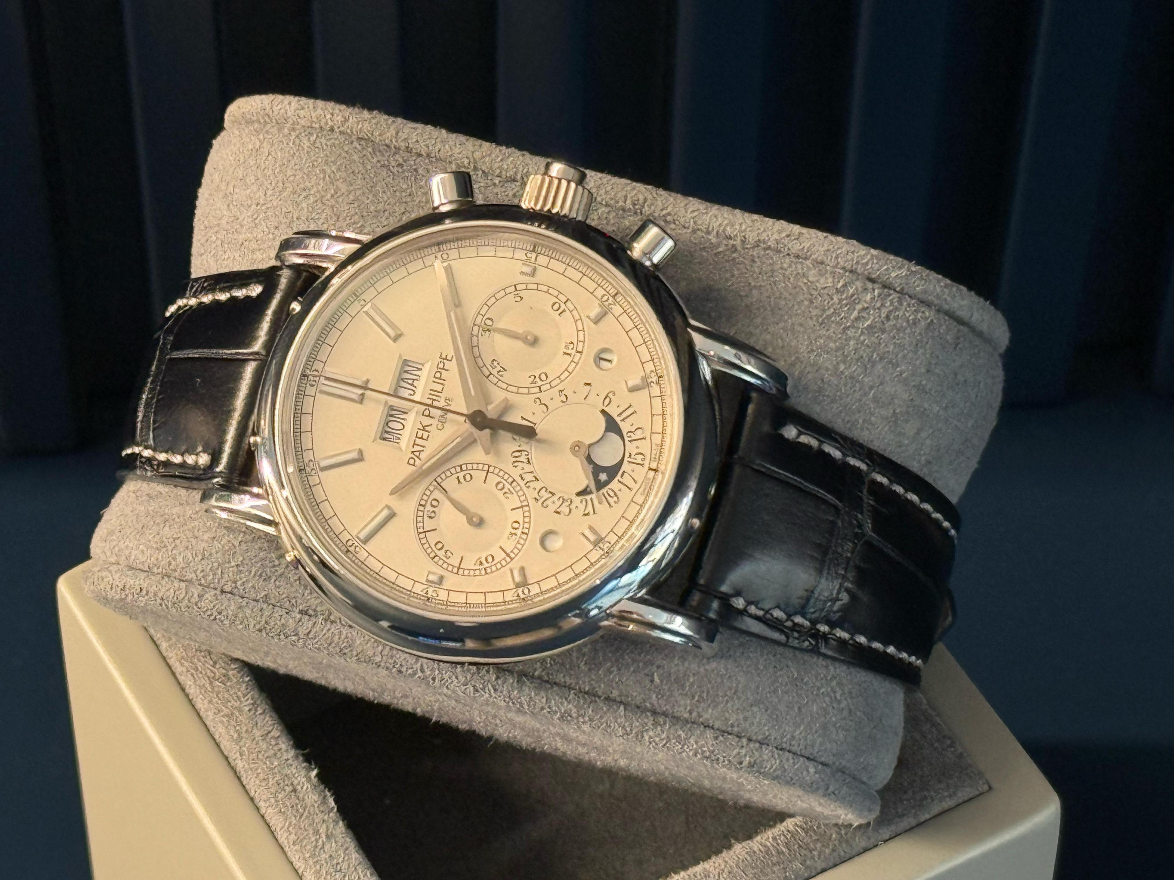  Split Seconds Perpetual Calendar Chronograph White Dial - 5204P-010