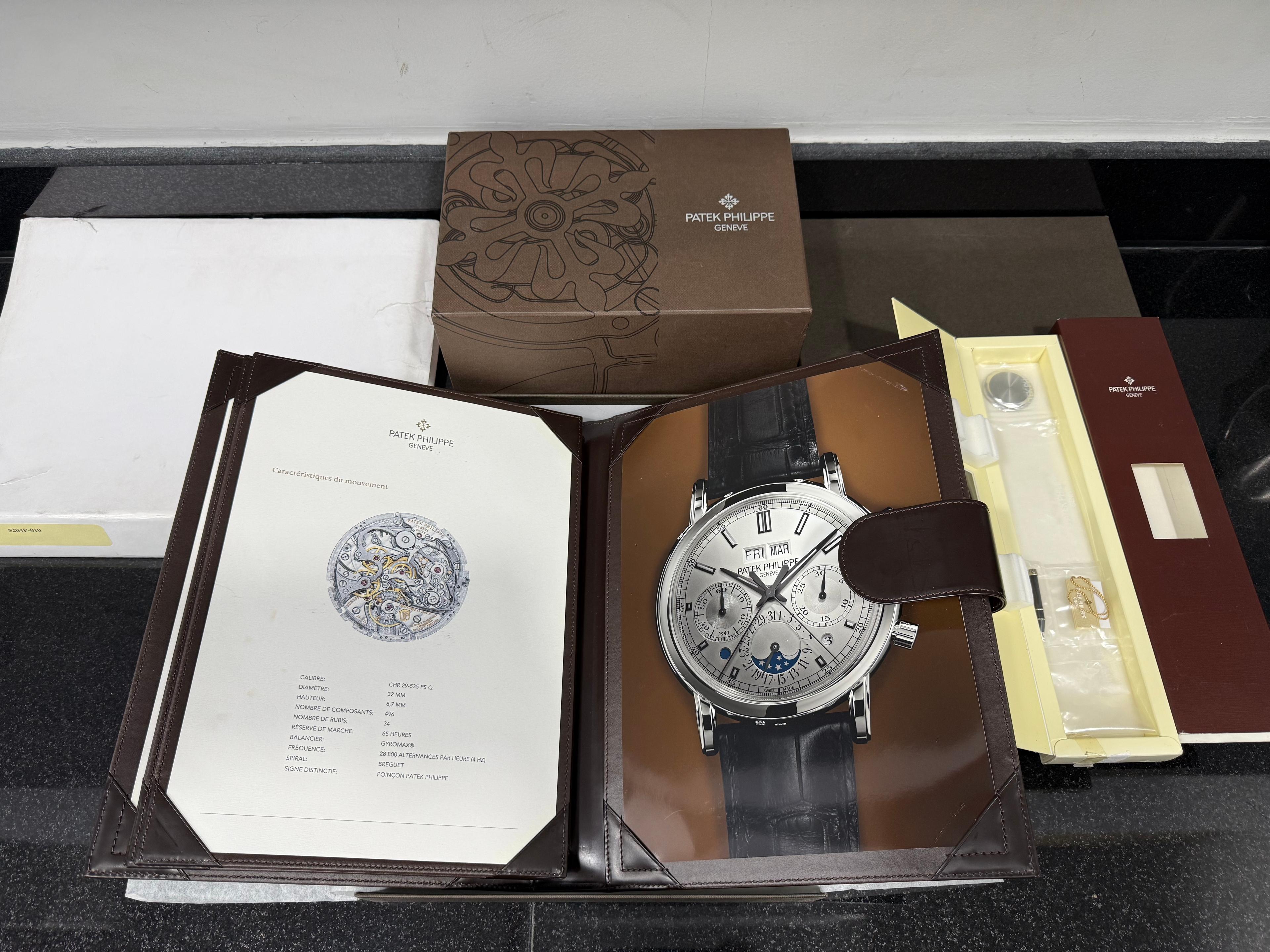  Split Seconds Perpetual Calendar Chronograph White Dial - 5204P-010
