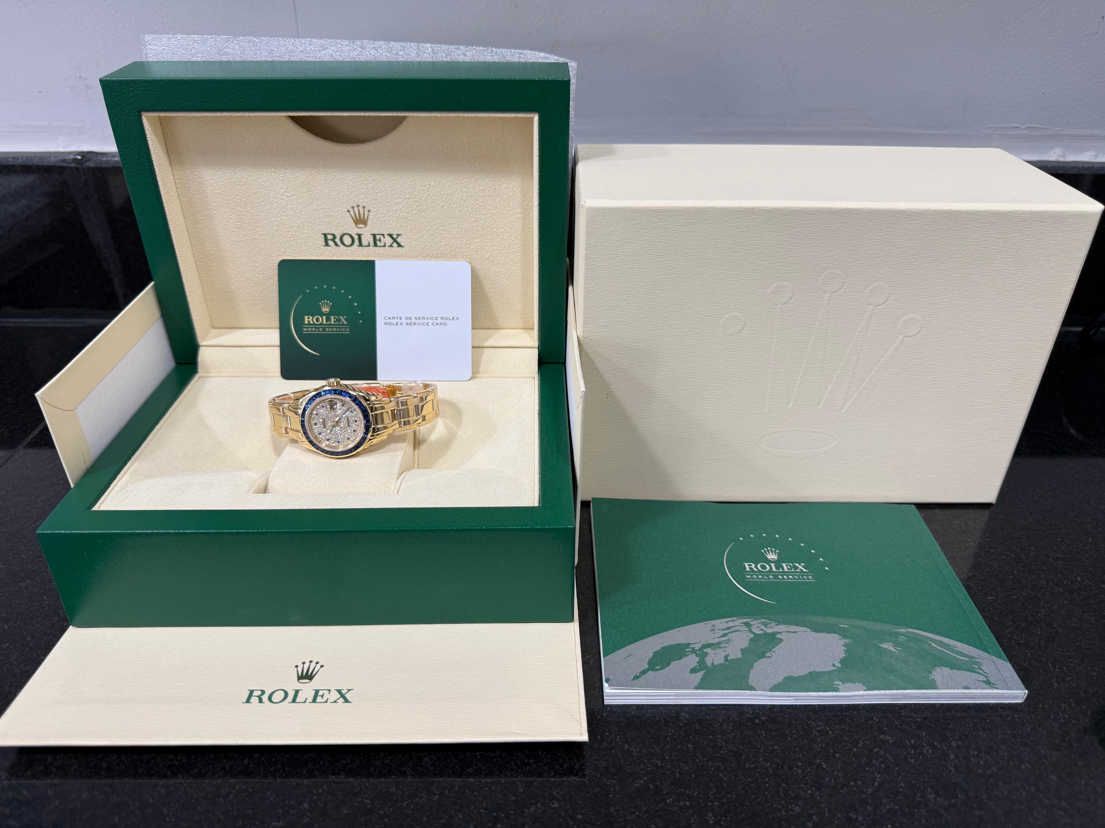 Ladies Datejust Pearlmaster Yellow Gold Diamond Sapphire - 69308SA