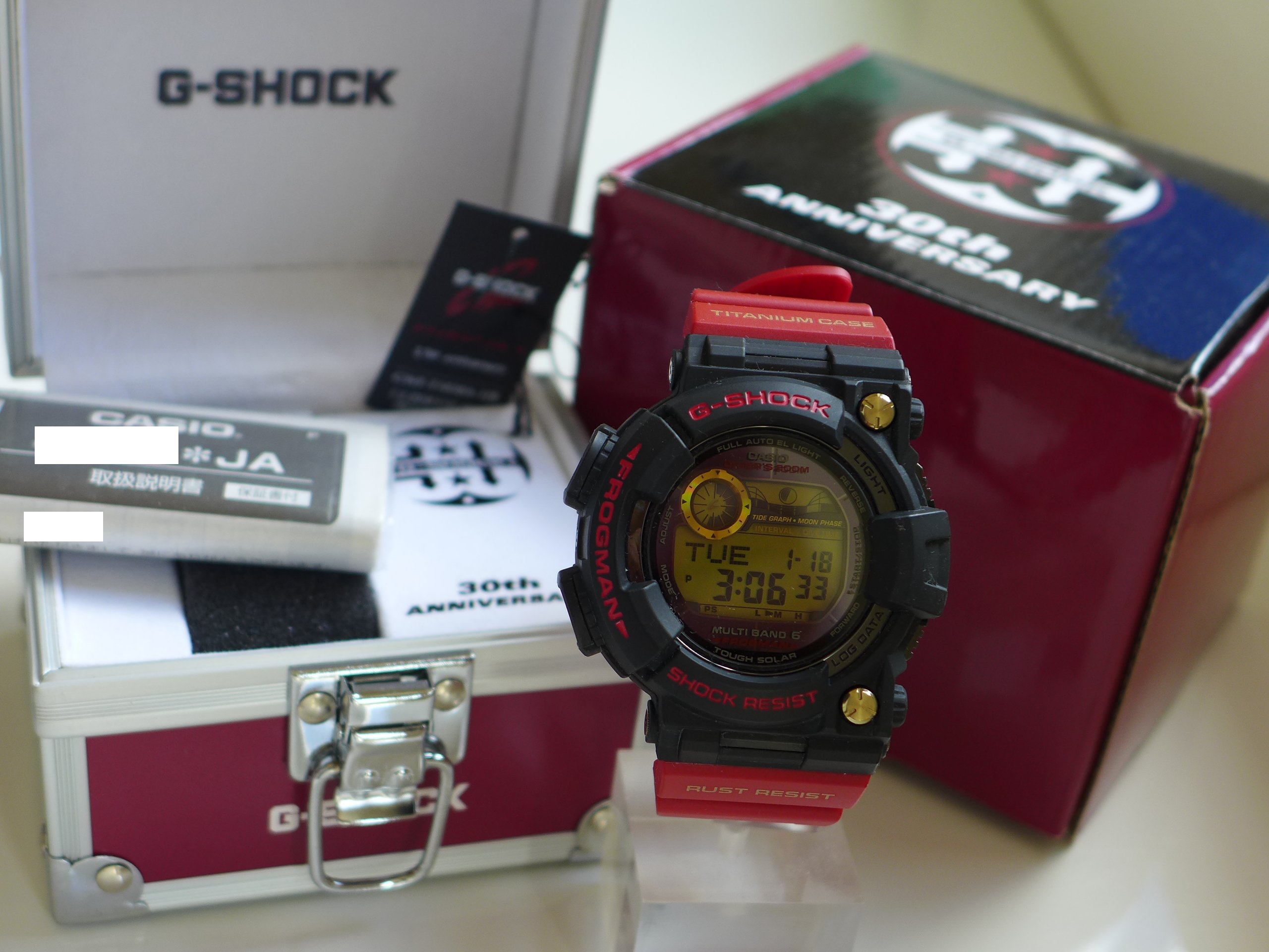 G-shock Casio Rising Red TI Anniversary Frogman Limited 300 pcs. - GWF ...
