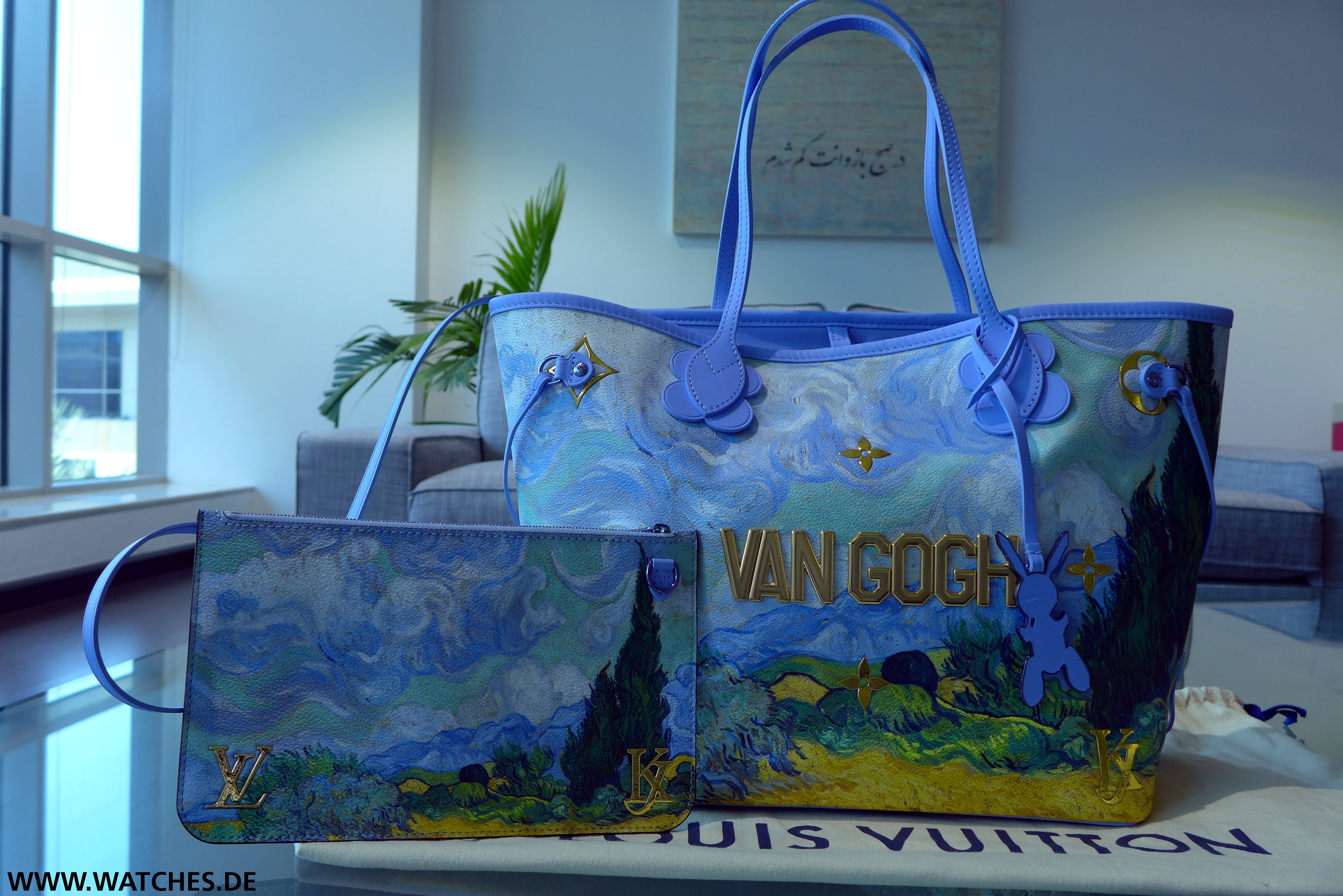 Louis Vuitton -  A Wheatfield with Cypresses by Van Gogh Masters Never  Full MM - ST00034
